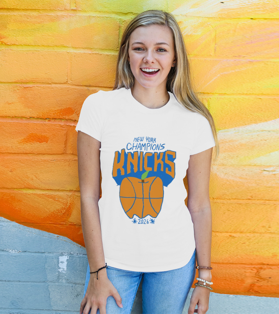 New York Champions Knicks Big Apple 2026 T-Shirt