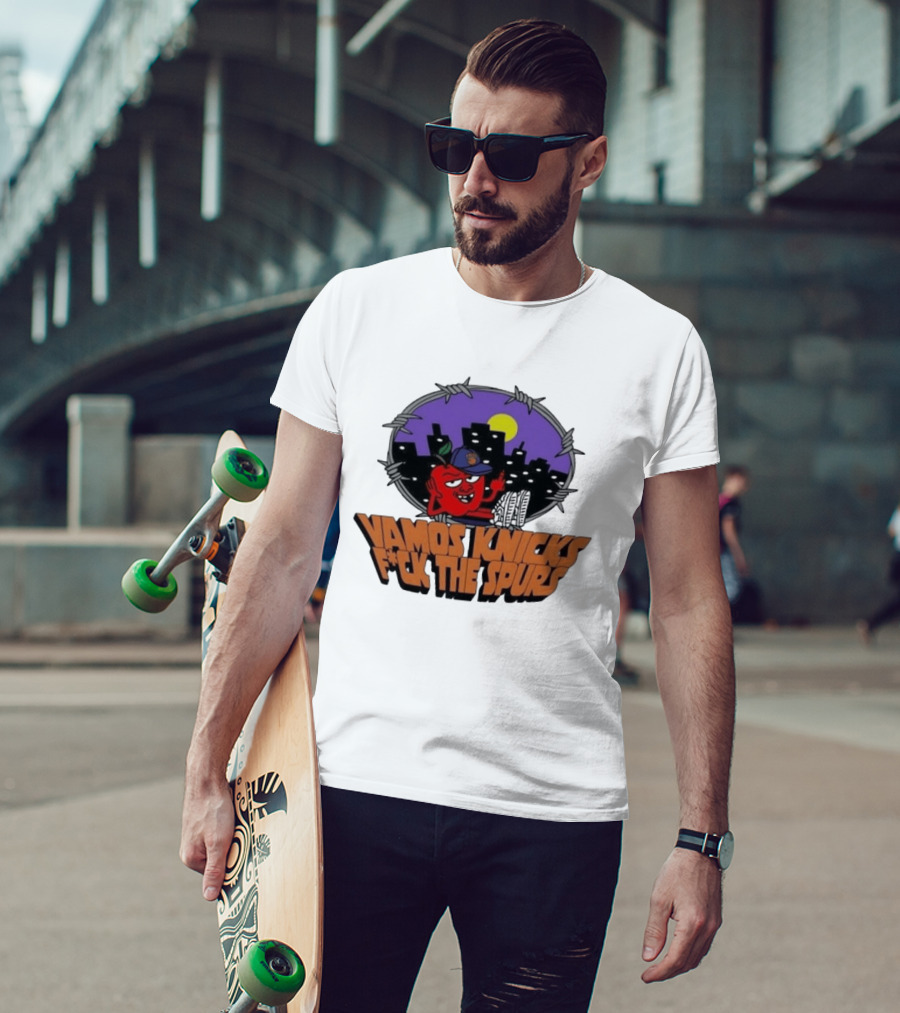 Vamos Knicks F*ck The Spurs New York City Basketball Fan T-Shirt