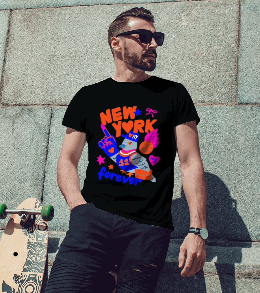 New York Knicks Jalen Brunson Pigeon Love Forever T-Shirt