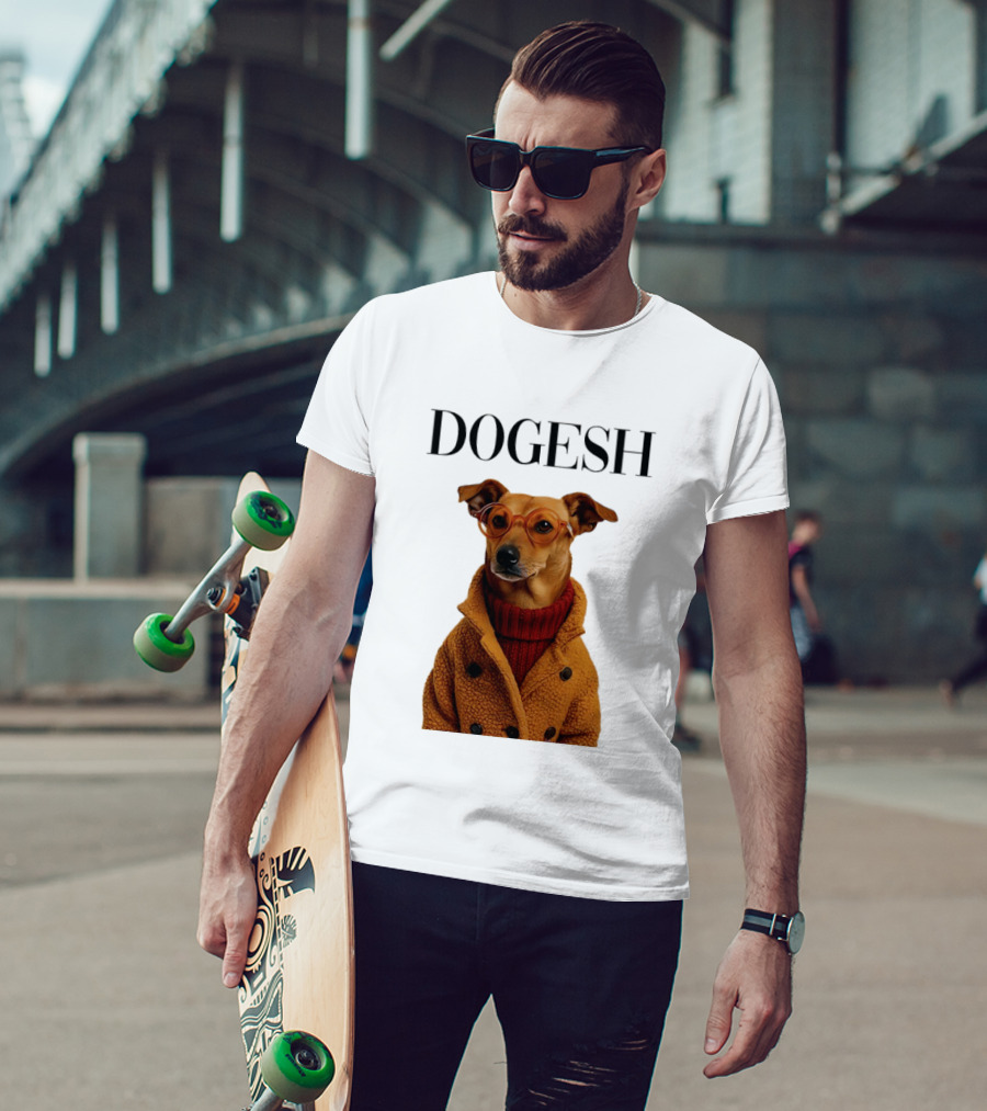 Dogesh Dapper Greyhound In Glasses And Coat T-Shirt