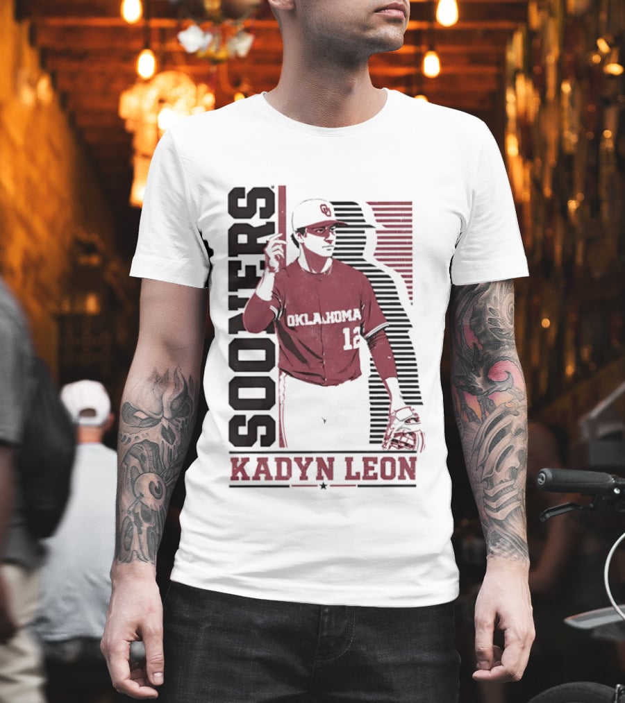 Oklahoma Sooners Kadyn Leon Baseball Player T-Shirt