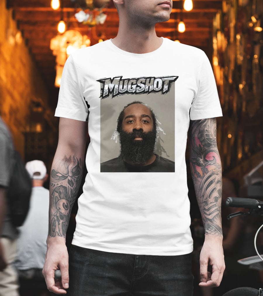 James Harden Shot Graphic Black And White T-Shirt