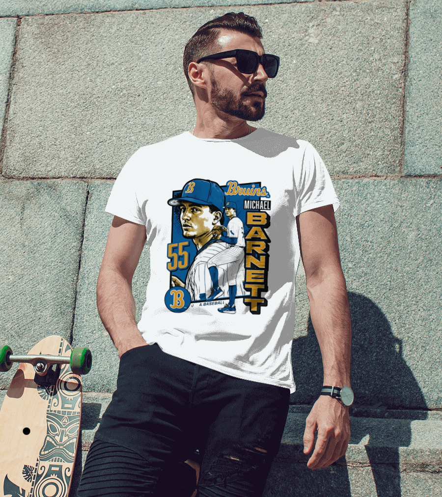 UCLA Bruins Michael Barnett 55 Baseball Pitcher T-Shirt