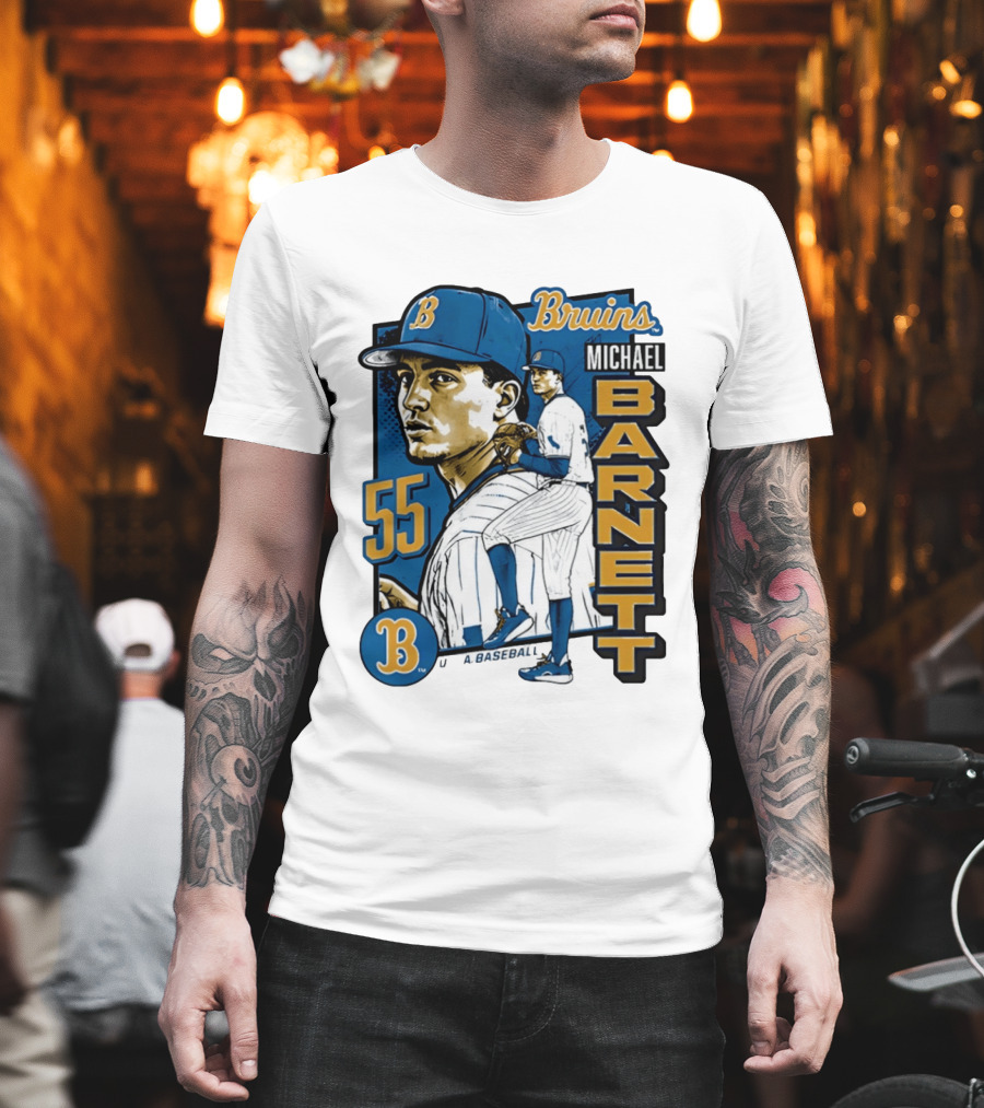 UCLA Bruins Michael Barnett 55 Baseball Pitcher T-Shirt