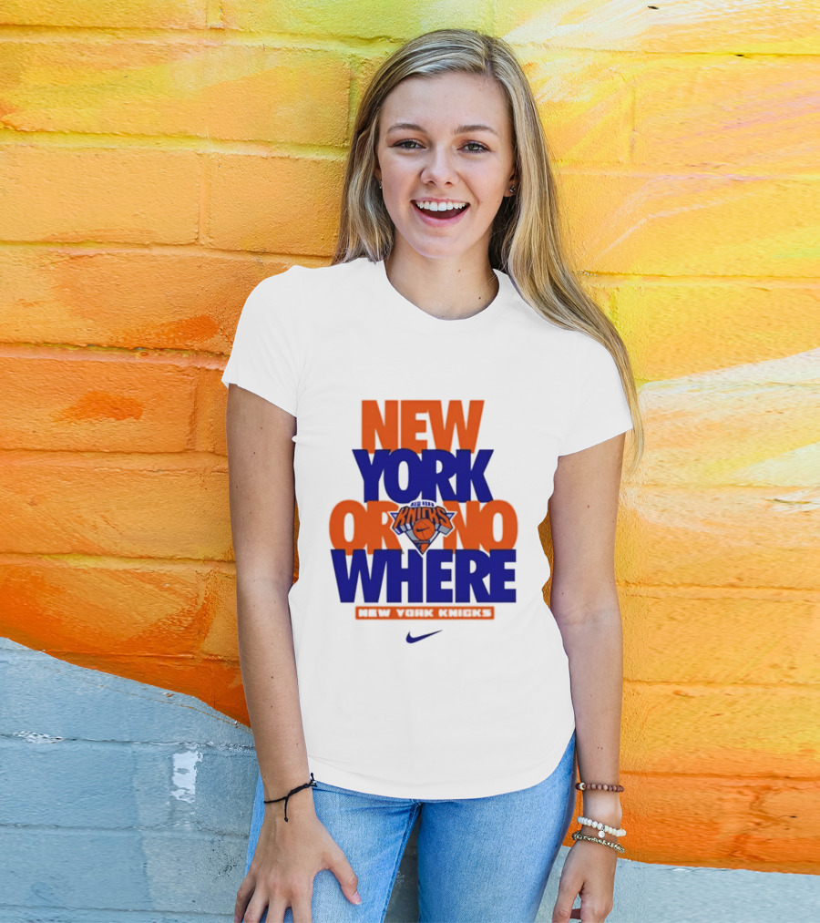New York Or Nowhere New York Knicks 2026 AJ1 T-Shirt