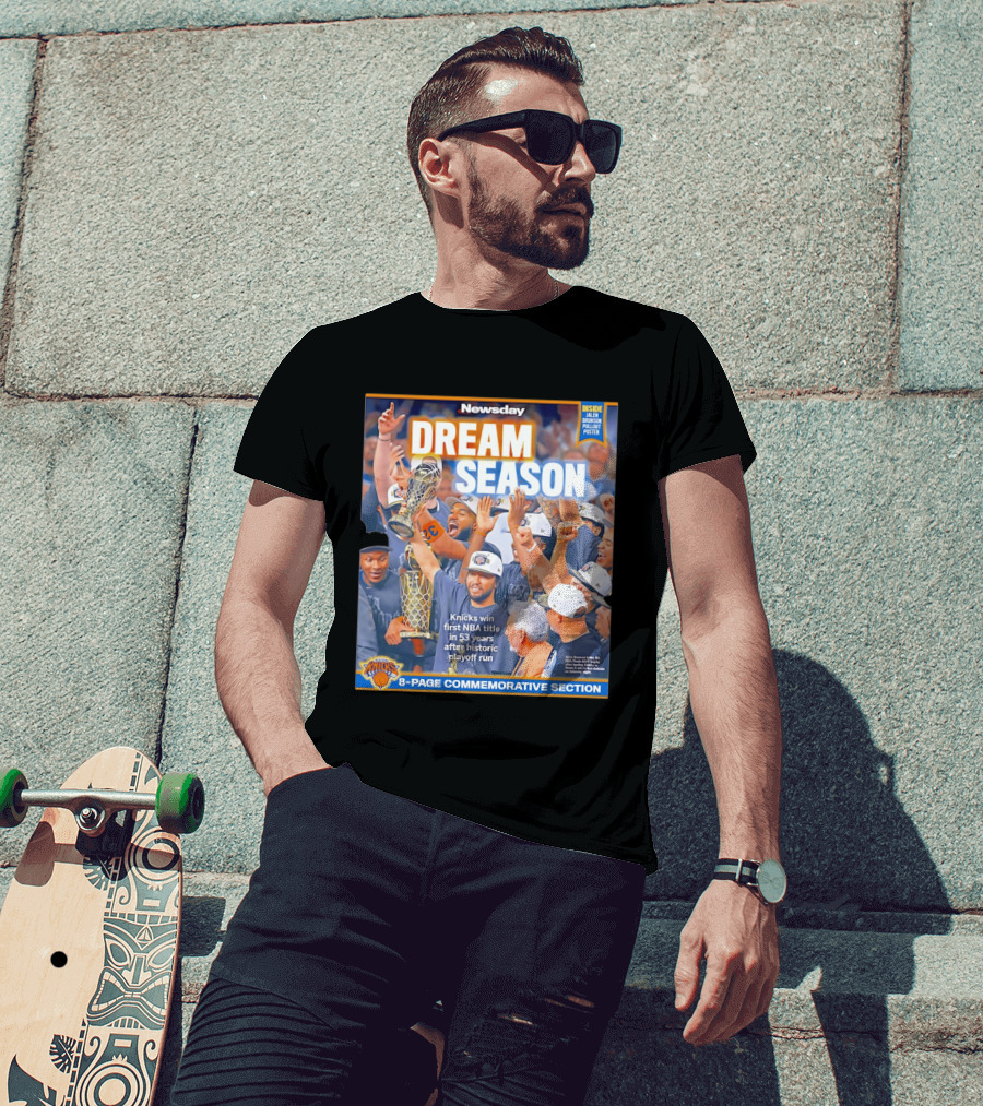 Knicks Dream Season NBA Title 8 Page Commemorative Section Newsday T-Shirt