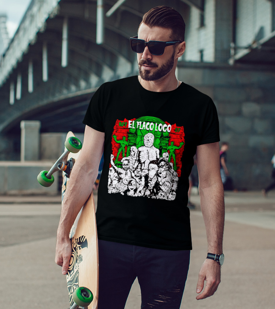 El Flaco Loco EST 97 Luchador Zombie Mashup T-Shirt