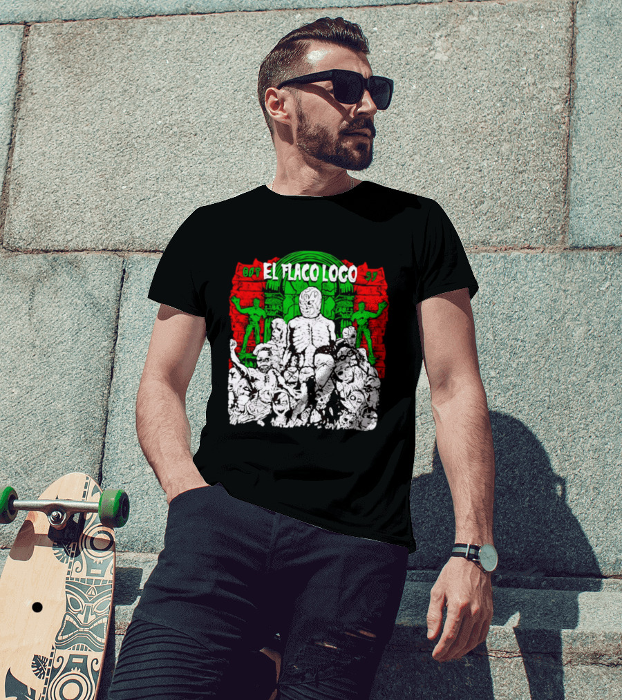 El Flaco Loco EST 97 Luchador Zombie Mashup T-Shirt