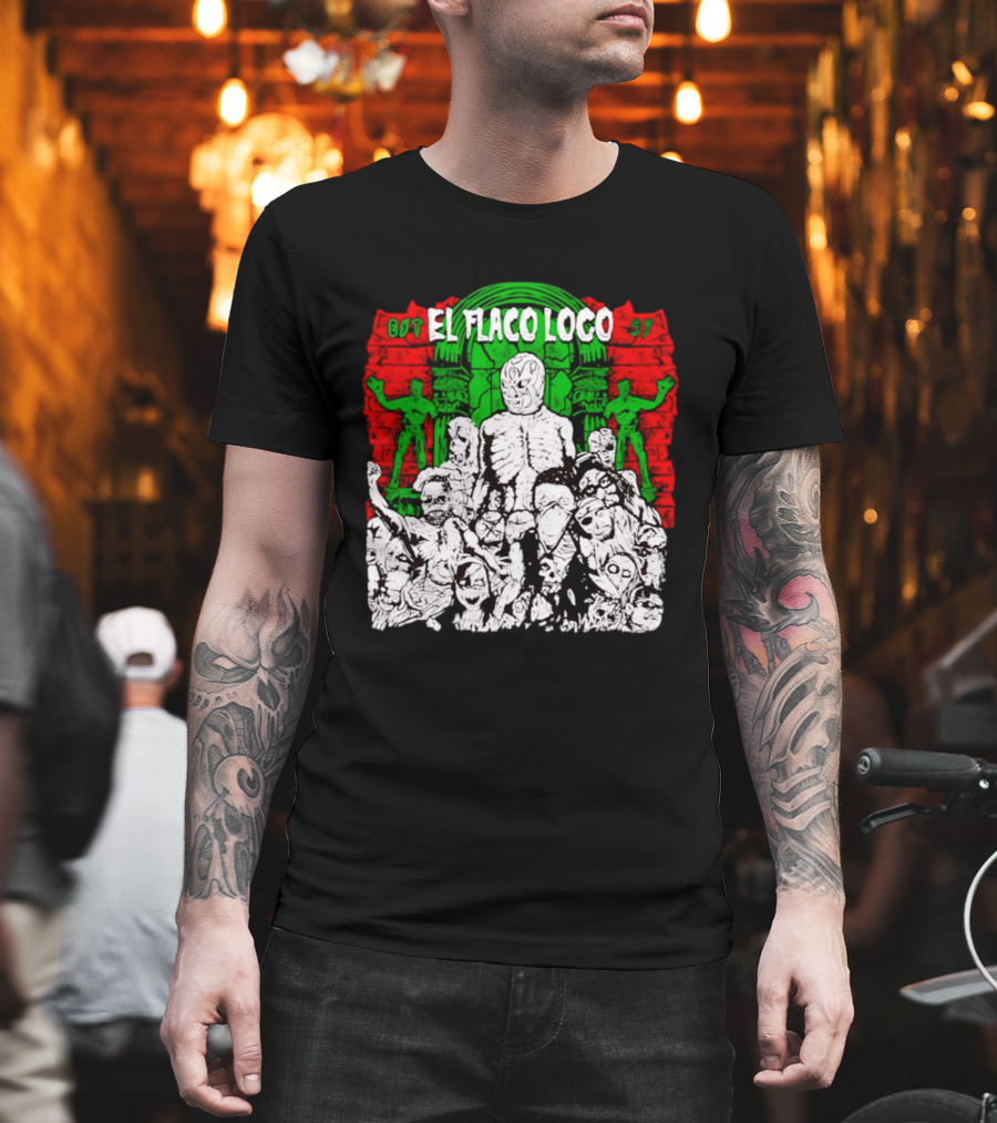 El Flaco Loco EST 97 Luchador Zombie Mashup T-Shirt