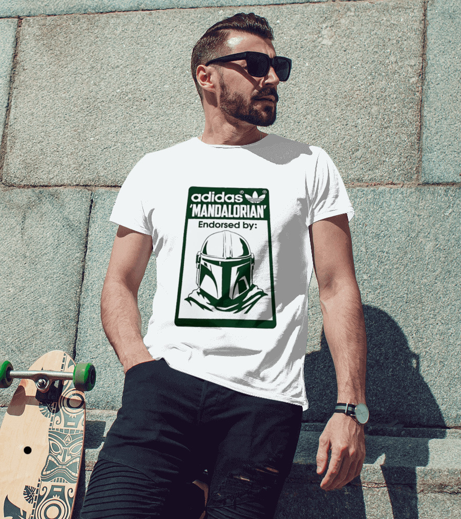 Adidas Mandalorian Endorsed By Star Wars Helmet T-Shirt