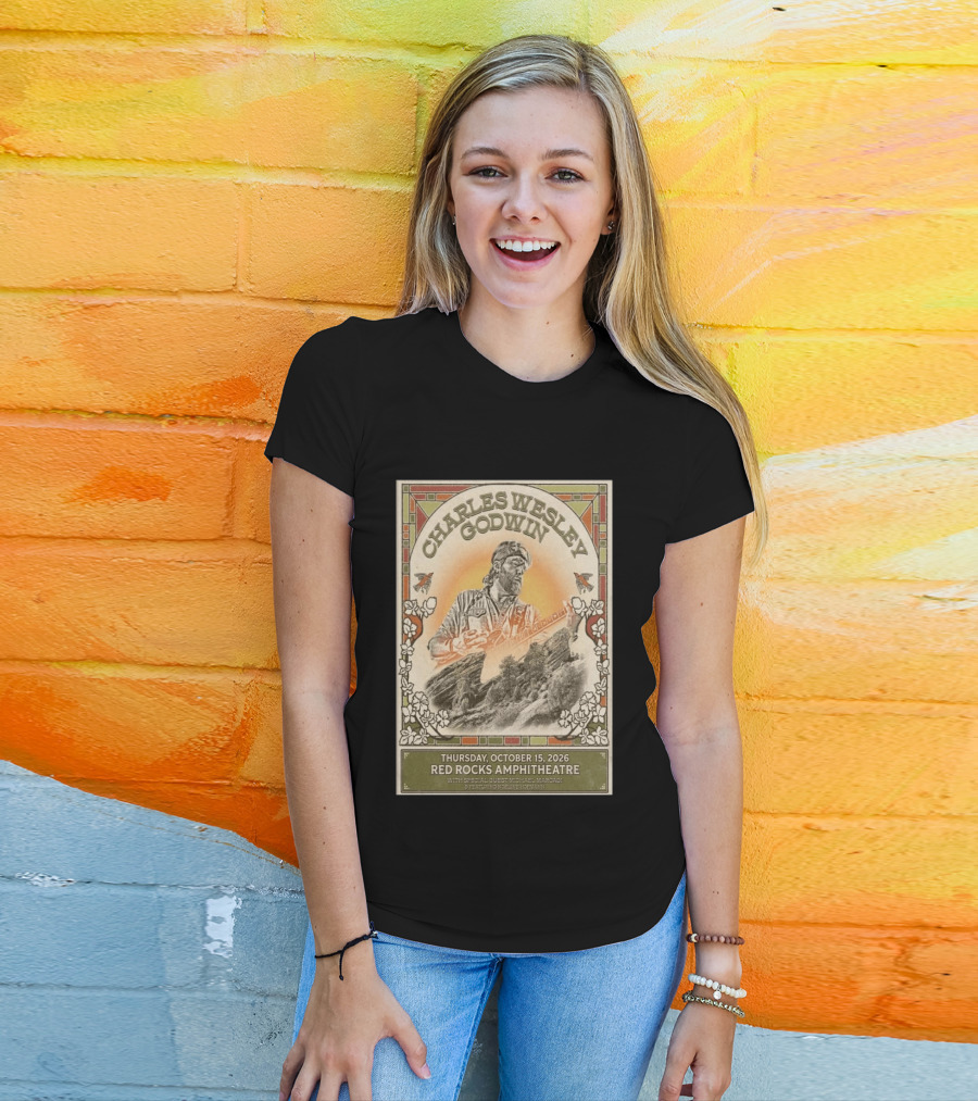Charles Wesley Godwin Red Rocks Amphitheatre Concert October 15 2026 Featuring Special Guest Michael Marcagi T-Shirt