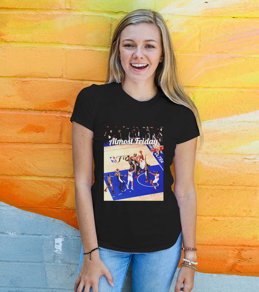Almost Friday New York Knicks NBA Fit Game 4 Action Scene T-Shirt