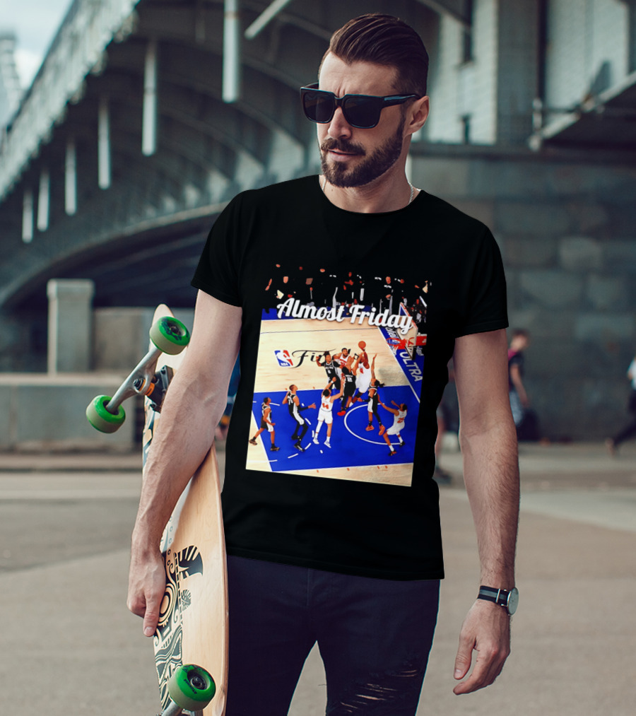 Almost Friday New York Knicks NBA Fit Game 4 Action Scene T-Shirt