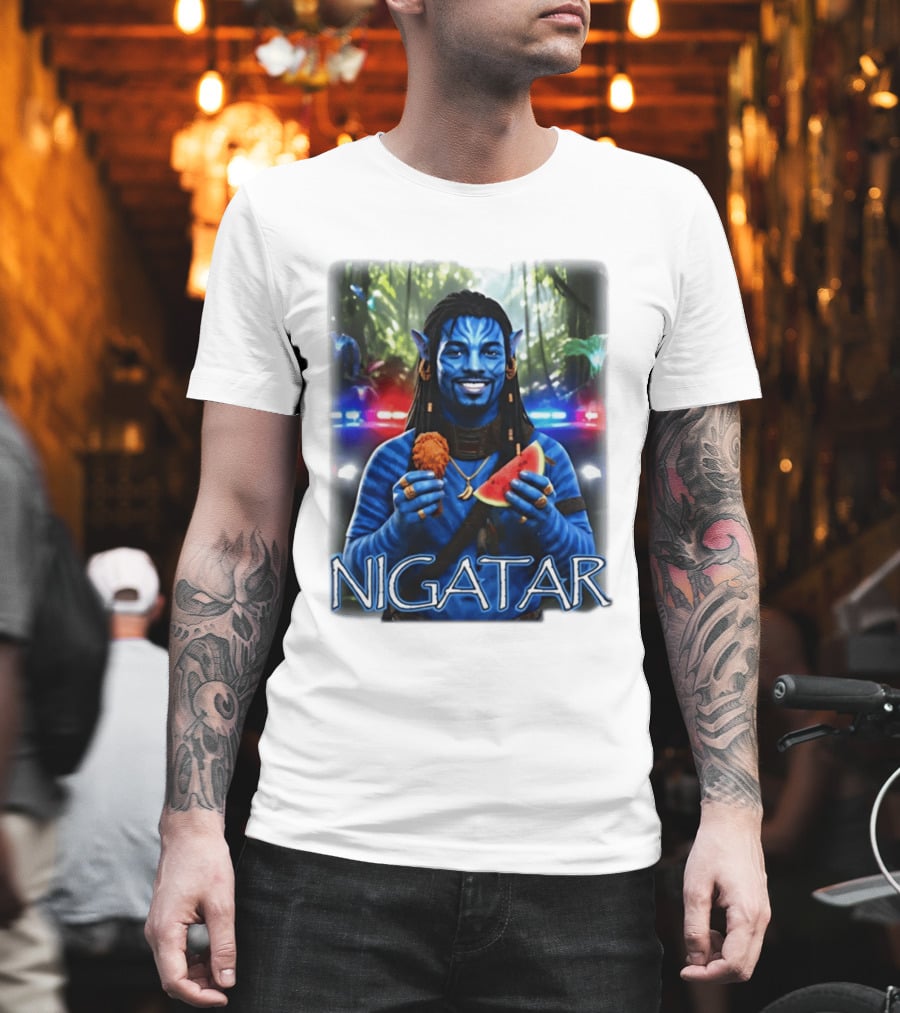 Nigatar Avatar Meme Watermelon And Chicken T-Shirt