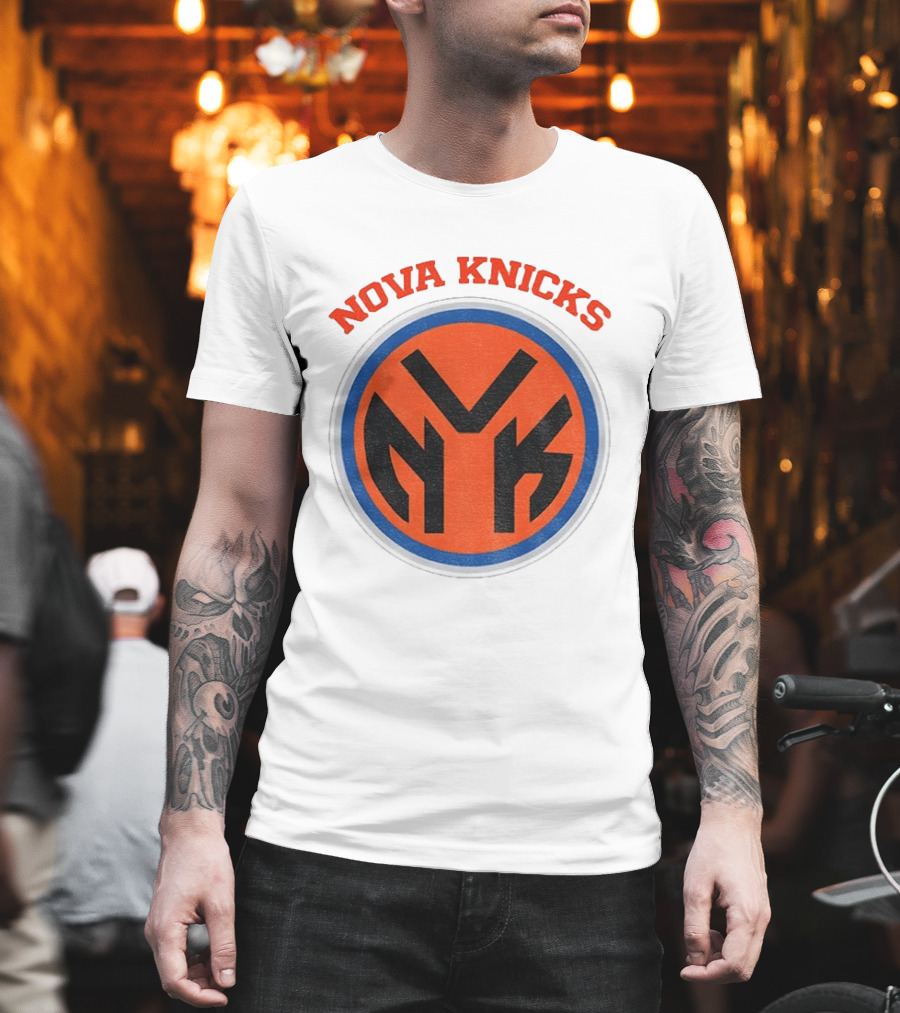 Nova Knicks NVK Villanova Wildcats New York Knicks Basketball Mashup T-Shirt
