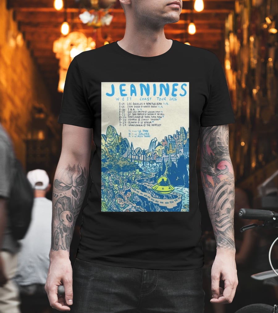 JEANINES West Coast Tour 2026 Cities And Venues T-Shirt