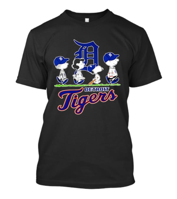 Detroit Tigers Snoopy Charlie Brown Lucy Linus Abbey Road 2026 Collaboration T-Shirt