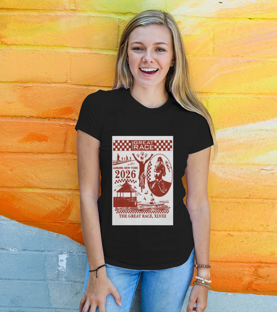 The Great Race Auburn New York 2026 XLVIII Miles Keuka Paddle Wheel Run T-Shirt