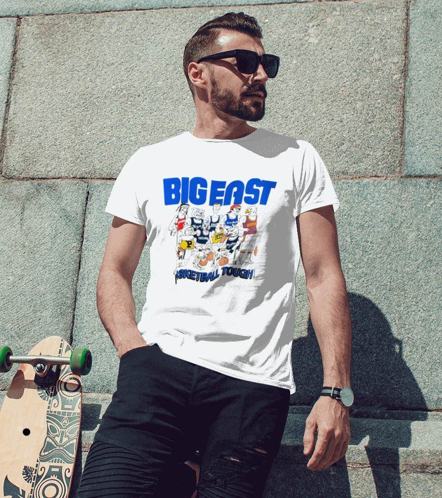 Big East Basketball Teams Boston St John's Syracuse Villanova Pitt Husky Tough T-Shirt