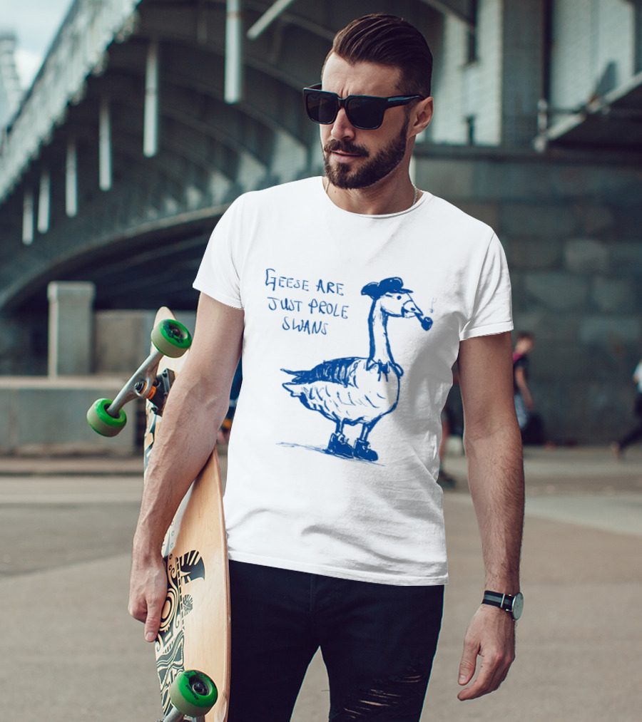 Geese Are Just Prole Swans Goose Smoking Pipe T-Shirt