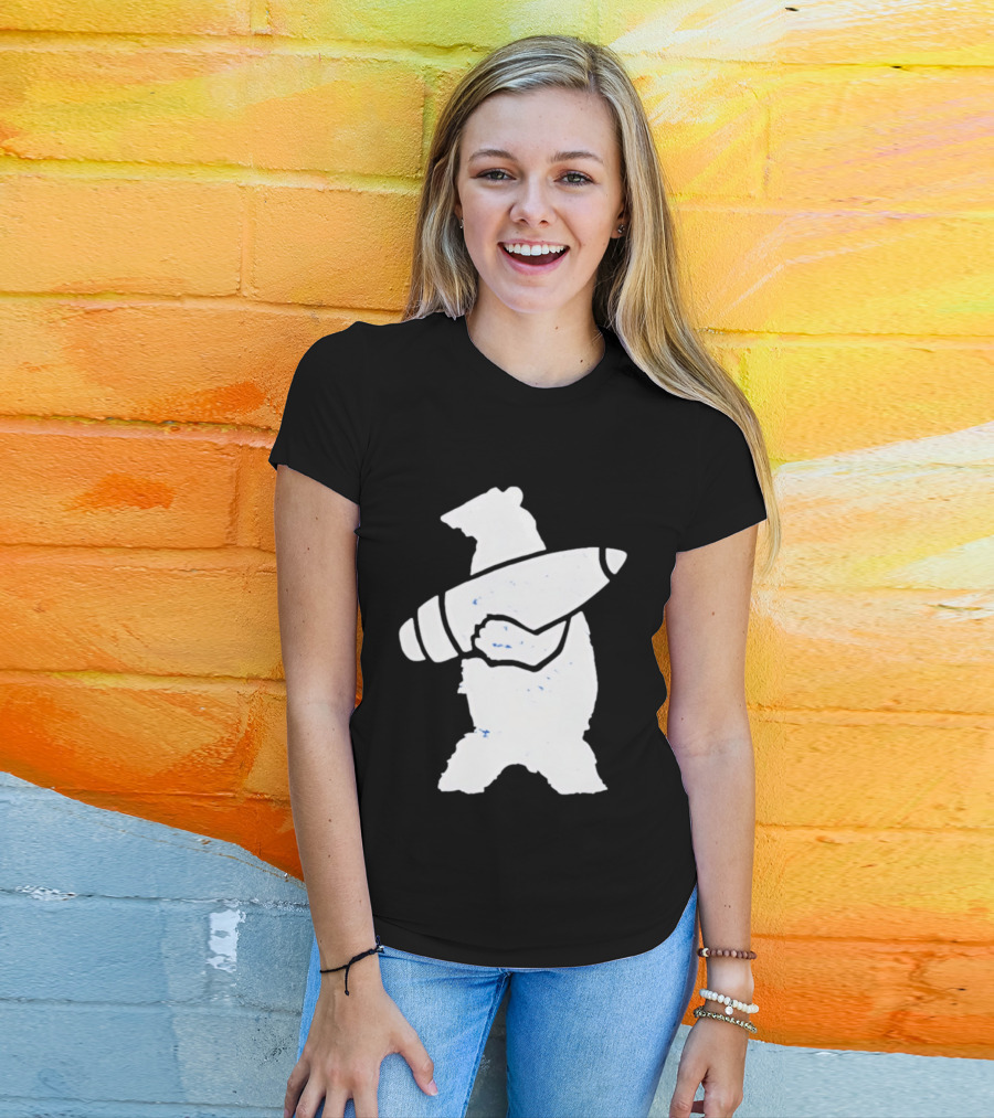 Bear Holding Artillery Shell Military Corporal T-Shirt