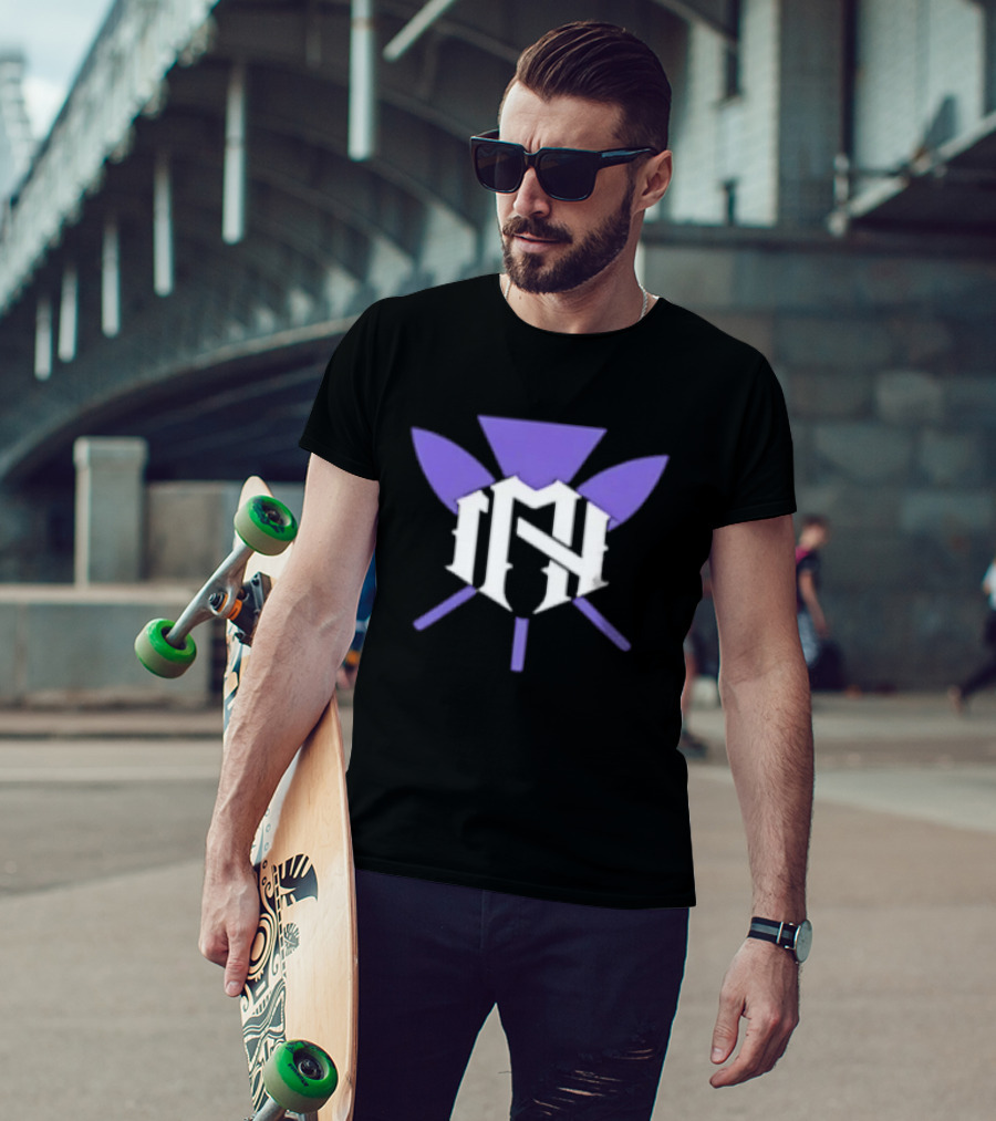 The Nightmarcher NH Purple And White Symbol With Spears T-Shirt