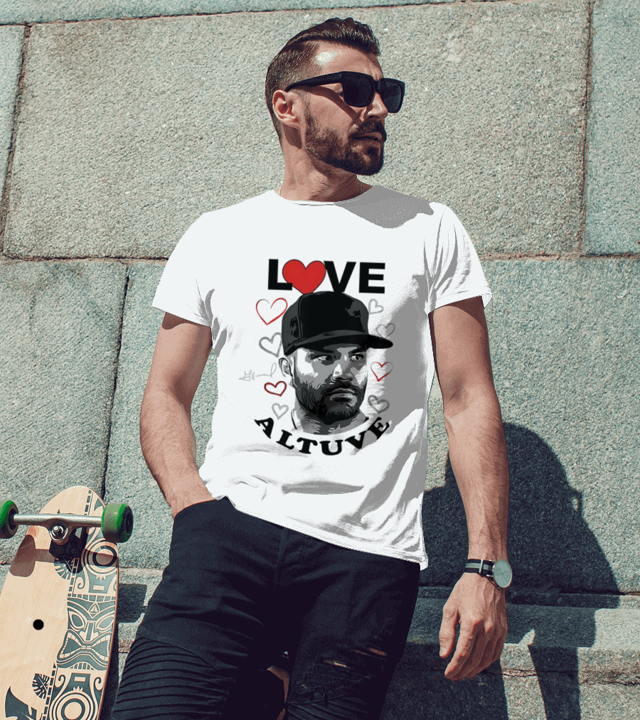 Love Altuve Houston Baseball Heart T-Shirt