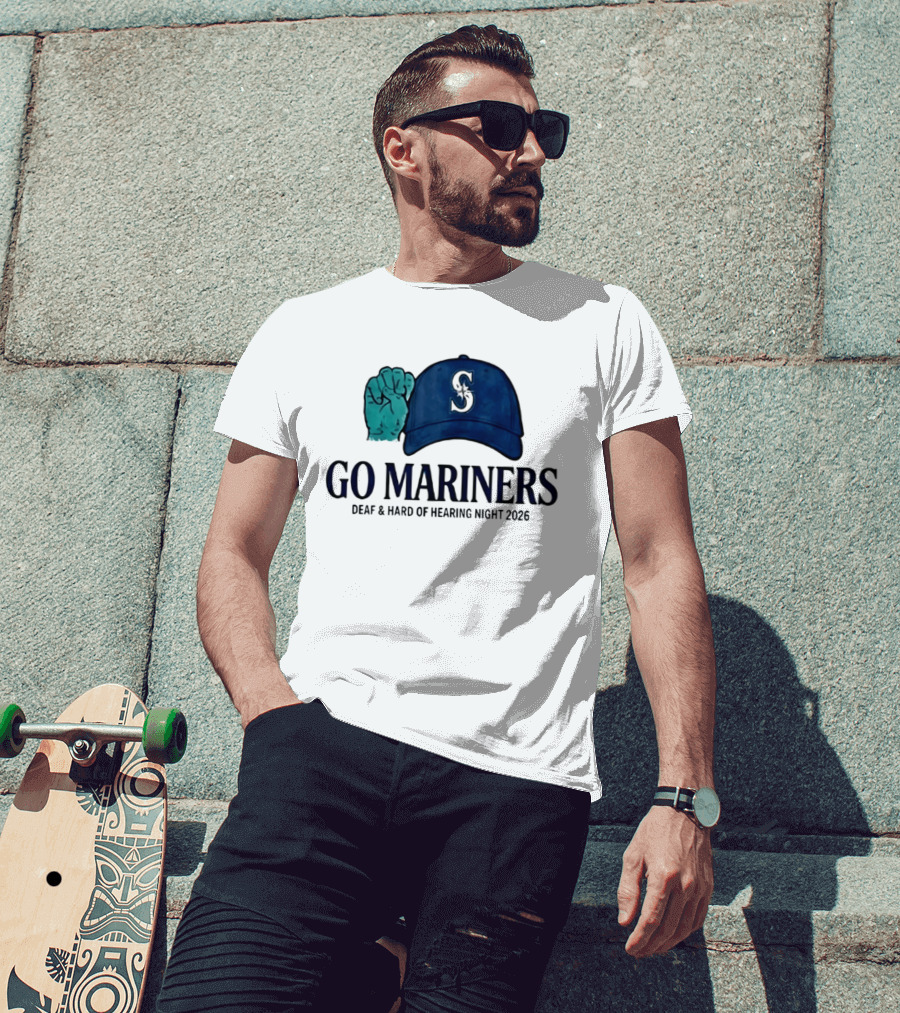 GO Mariners Deaf And Hard Of Hearing Night 2026 Fist Cap T-Shirt