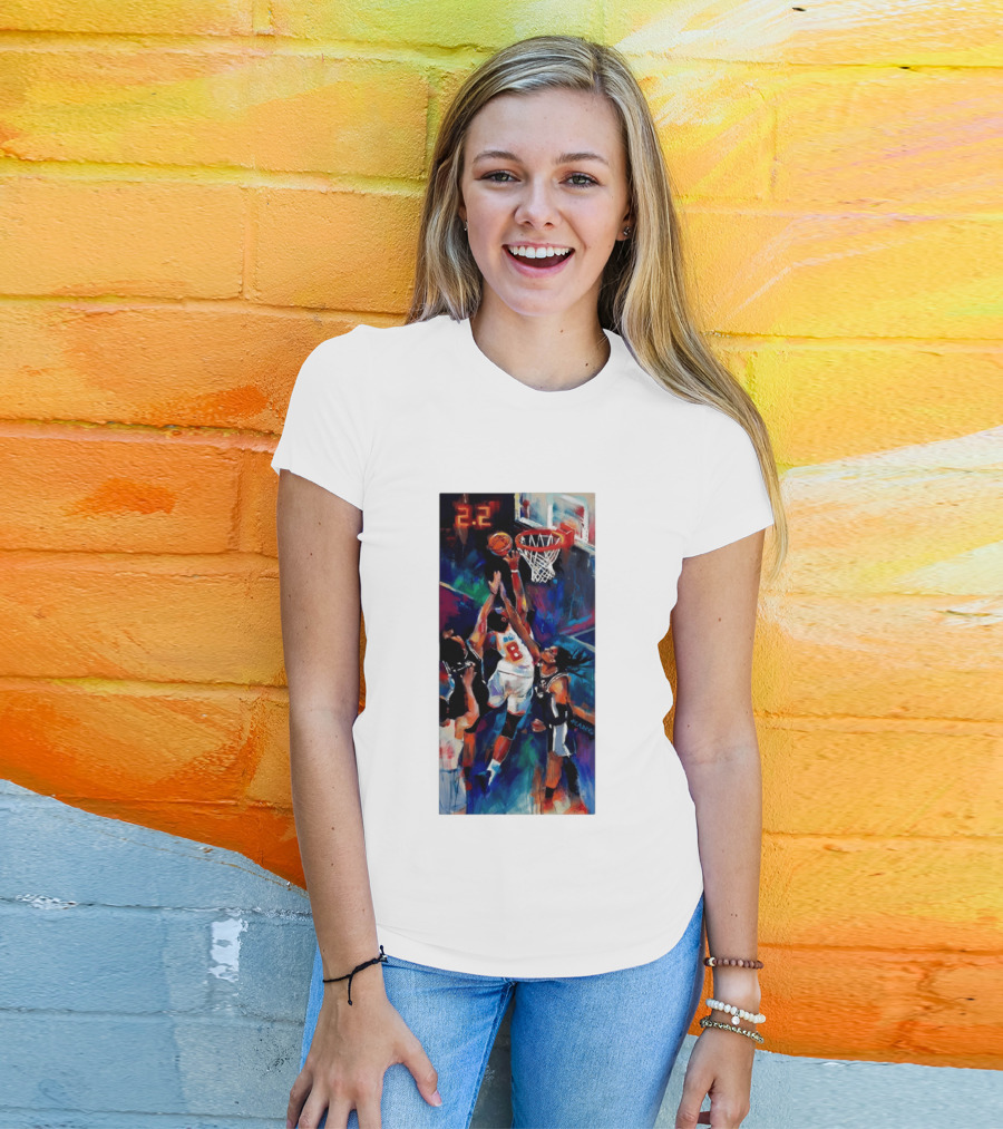OG Anunoby Tip In 2.2 New York Knicks NBA Basketball Player Action T-Shirt