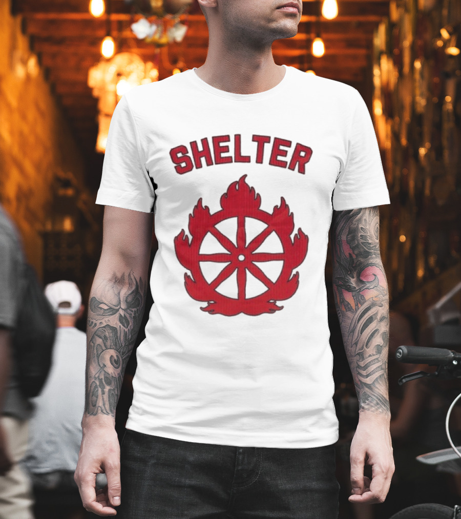 Shelter Mantra 95 Flaming Wheel T-Shirt