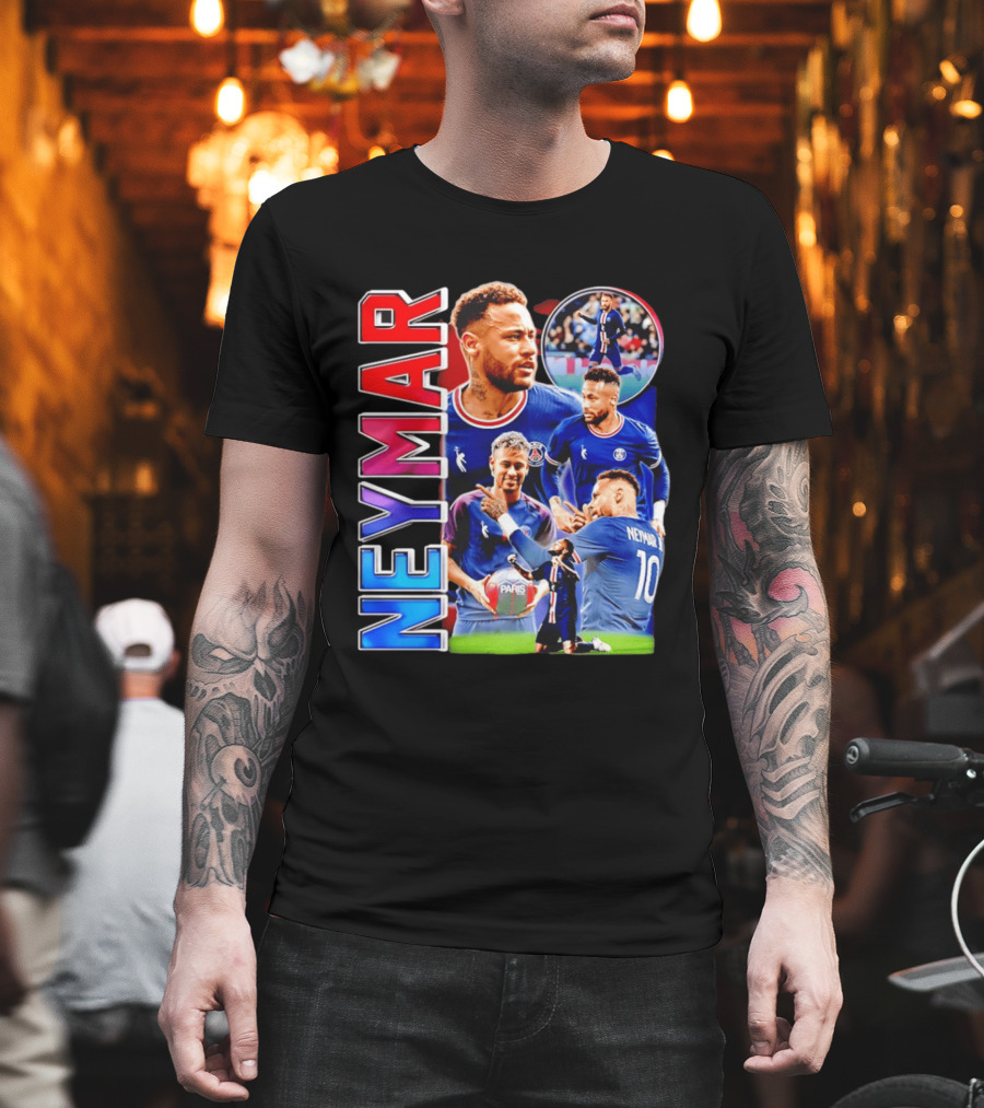 Neymar Paris Saint Germain Football Icon PSG Number 10 T-Shirt