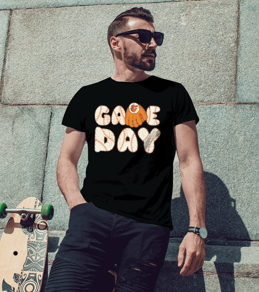Baltimore Orioles Game Day Baseball Glove MLB T-Shirt