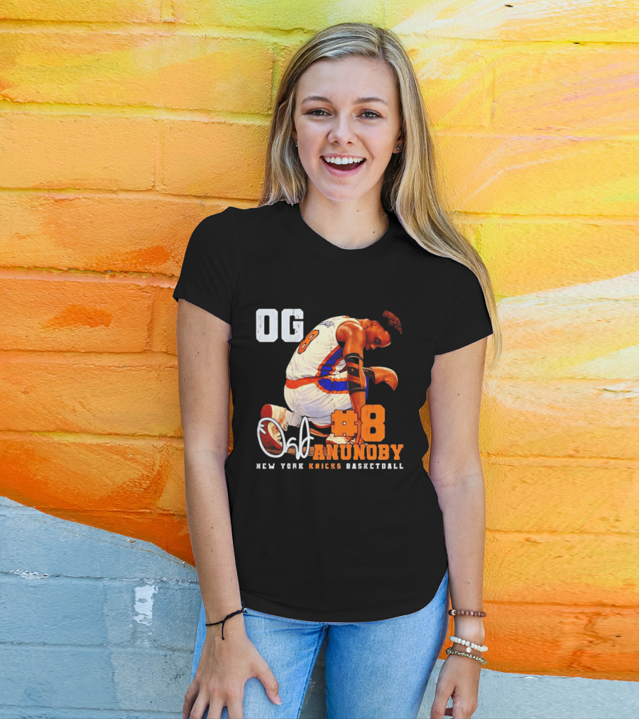 OG Anunoby Number 8 New York Knicks Basketball T-Shirt