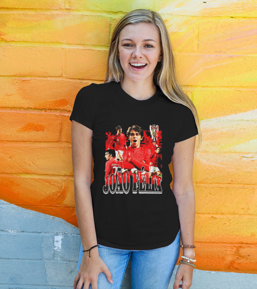 João Félix SL Benfica Football Star Reds Celebration T-Shirt
