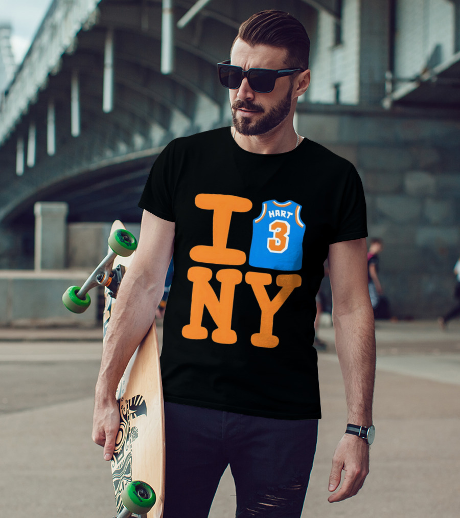 Josh Hart New York Knicks I Love NY 3 Basketball 2026 T-Shirt