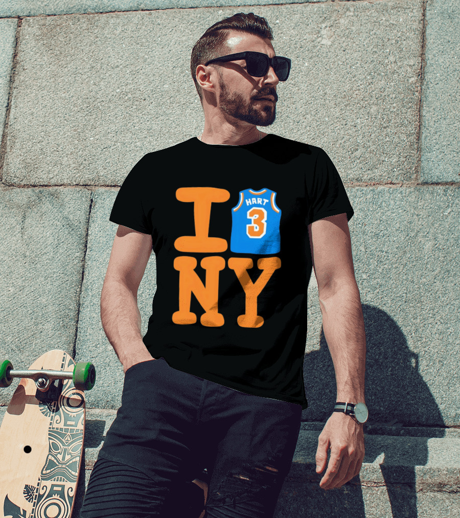 Josh Hart New York Knicks I Love NY 3 Basketball 2026 T-Shirt