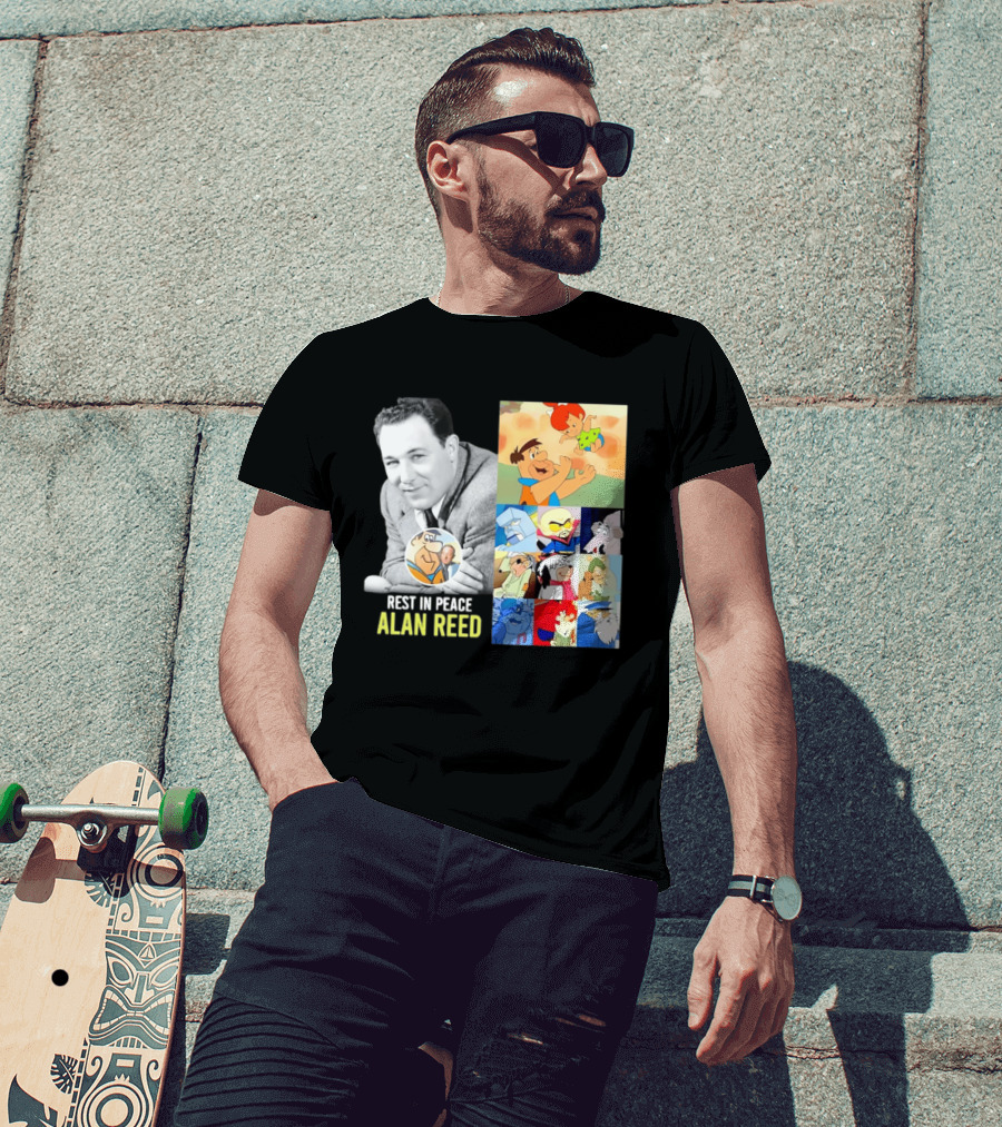 Rest In Peace Alan Reed Iconic Characters Montage Fred Flintstone Nostalgia T-Shirt