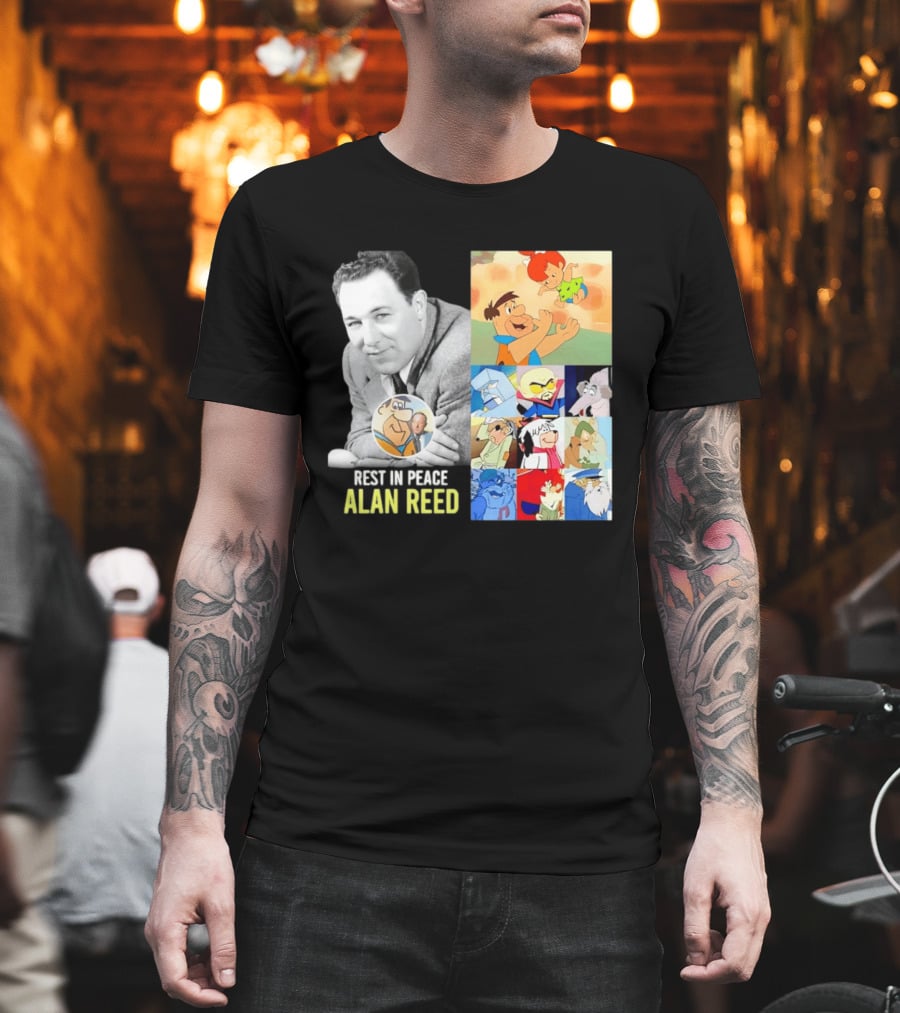 Rest In Peace Alan Reed Iconic Characters Montage Fred Flintstone Nostalgia T-Shirt
