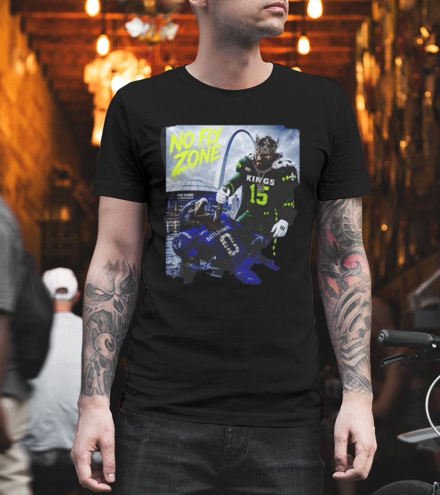 No Fly Zone Kings 15 Defeat Battlehawks The Dome At America's Center T-Shirt