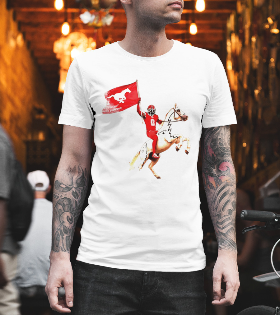 Calgary Stampeders Warhorse Adrian Greene Charity Flag Football T-Shirt