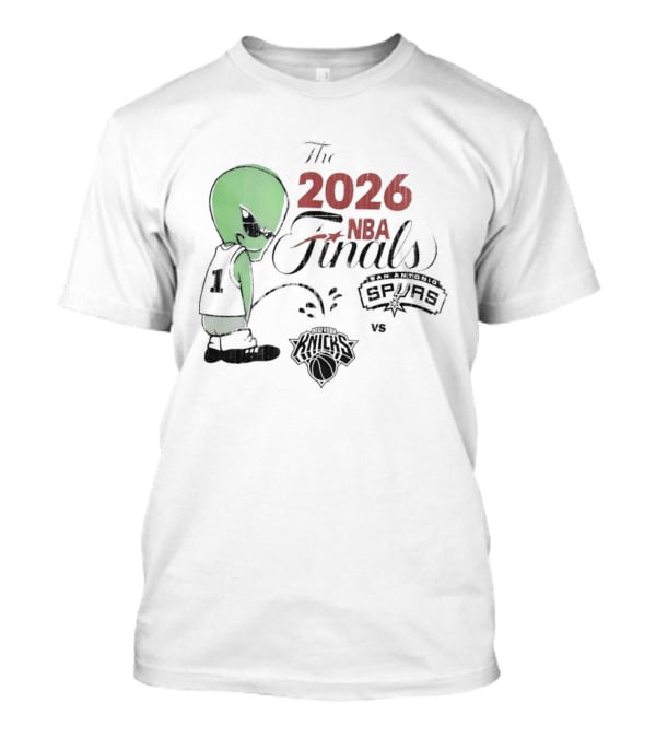 The 2026 NBA Finals Spurs Alien Vs Knicks Basketball T-Shirt