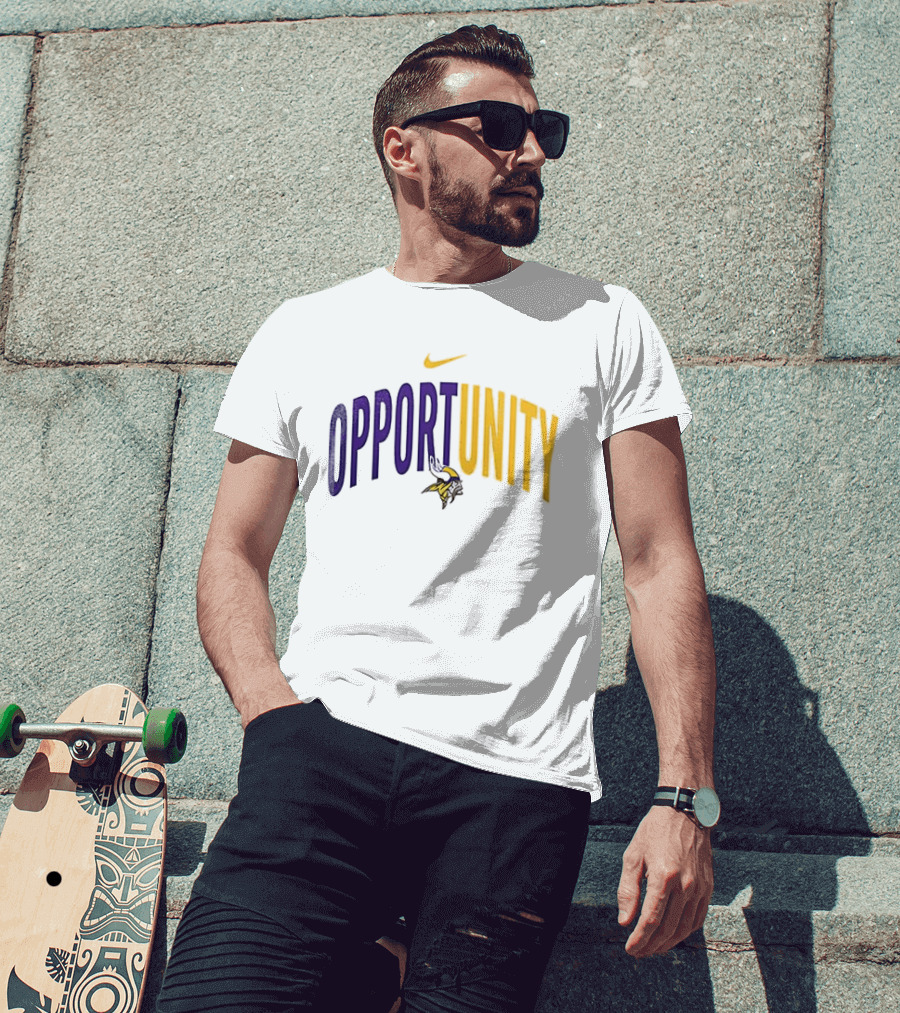 Nike Minnesota Vikings Opportunity Justice Freedom Equity T-Shirt