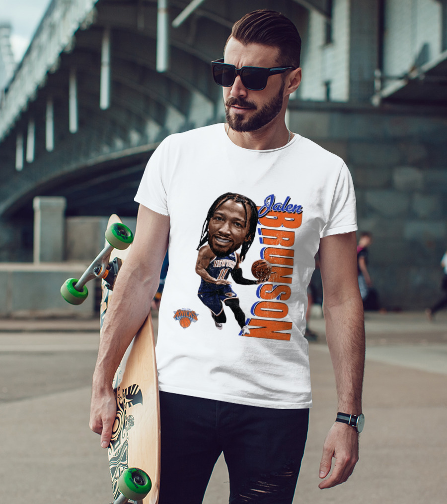 Jalen Brunson New York Knicks Basketball Caricature NBA Knicks T-Shirt