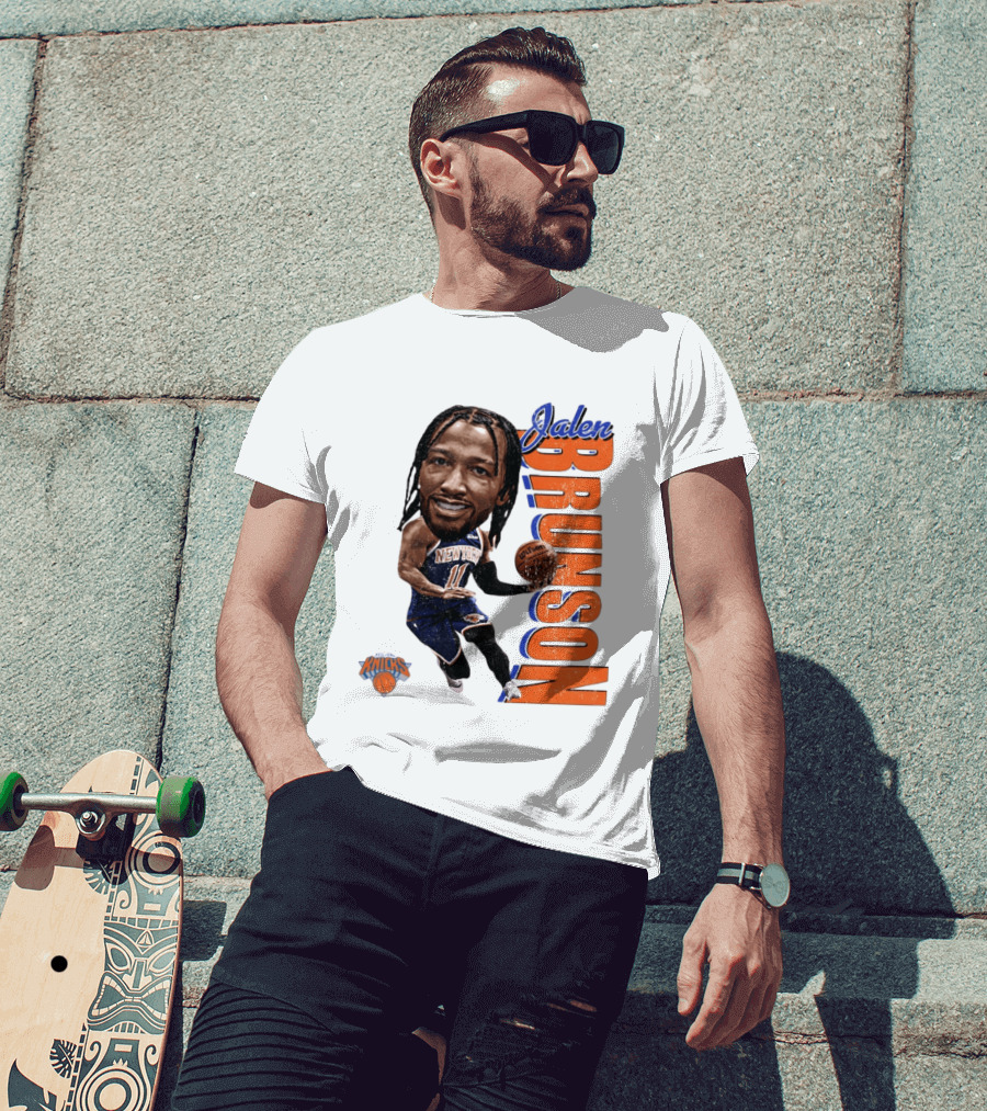 Jalen Brunson New York Knicks Basketball Caricature NBA Knicks T-Shirt