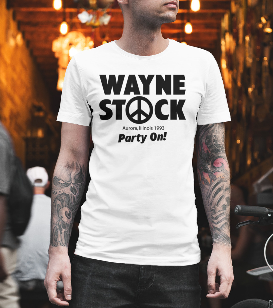 Wayne's World WayneStock Aurora Illinois 1993 Party On T-Shirt