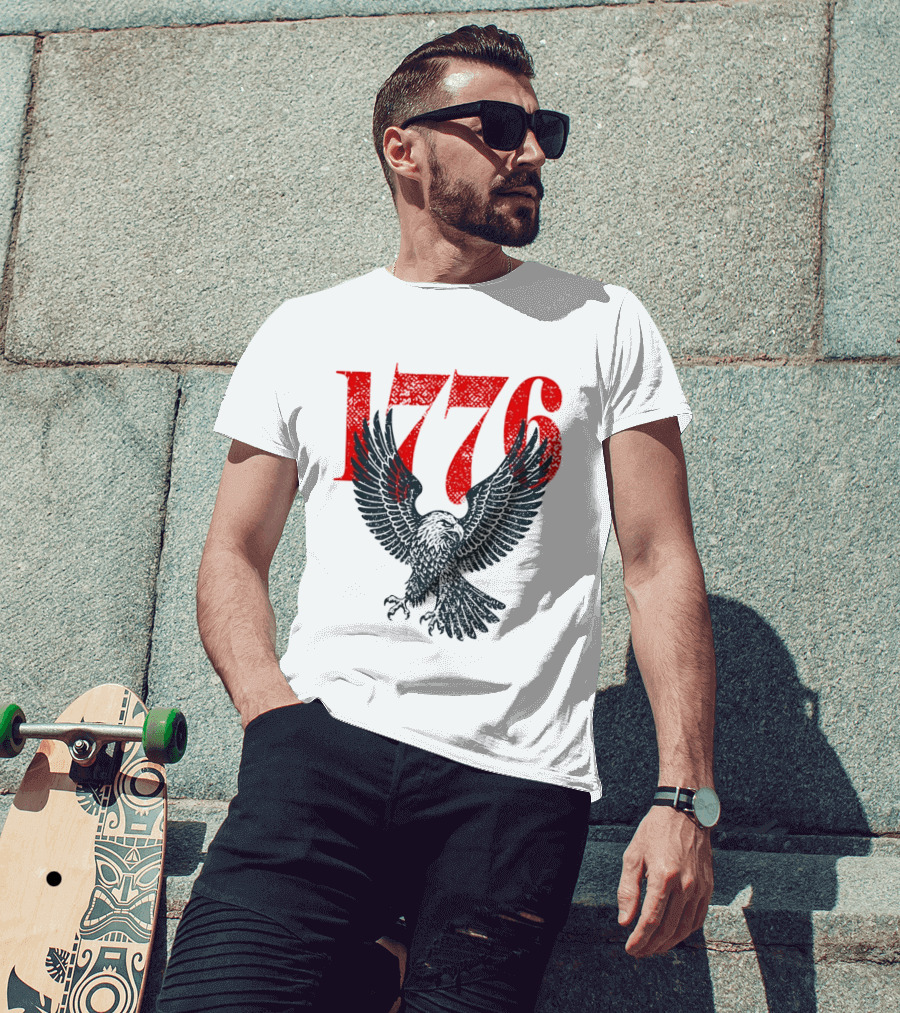 1776 250th Anniversary Bald Eagle USA T-Shirt
