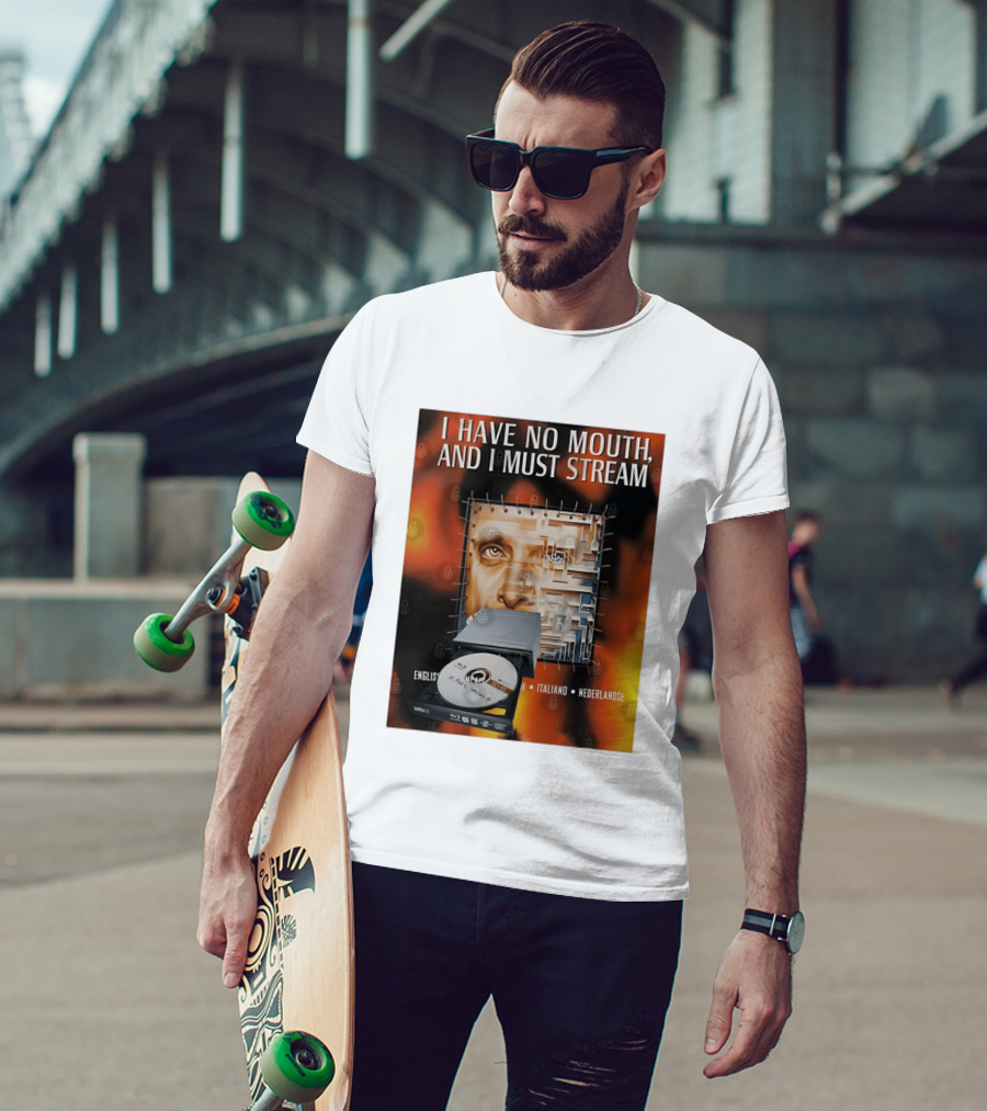 I Have No Mouth And I Must Stream Disc Drive Maze T-Shirt