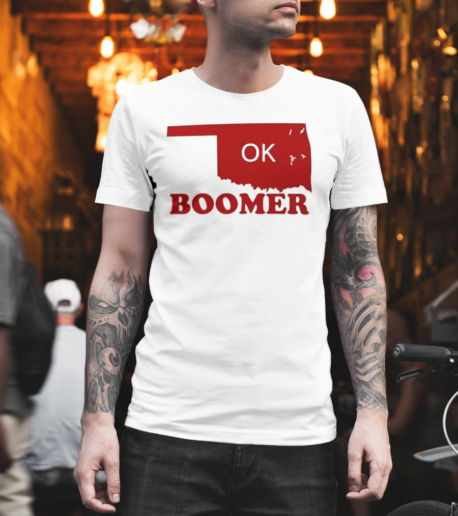 Oklahoma State OK Boomer Map T-Shirt