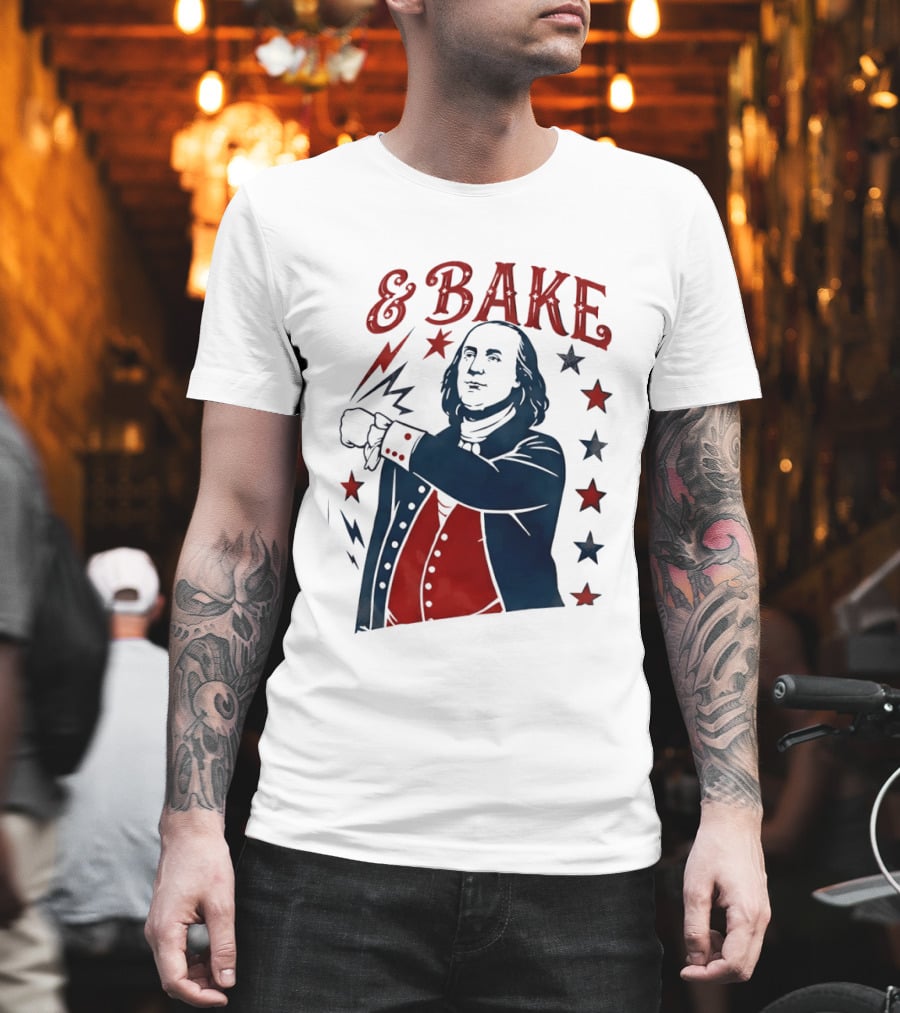George Washington 4th Of July Bake American 250th Celebration T-Shirt