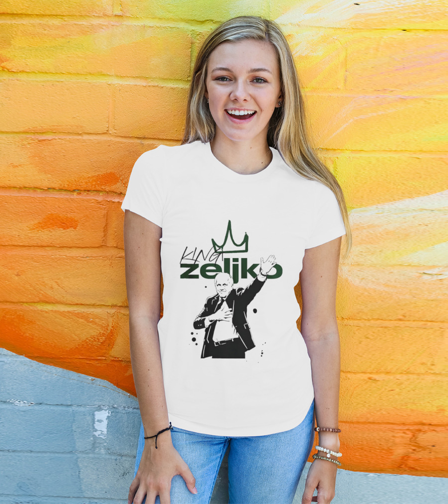 King Zeljko Obradovic Legendary Coach Iconography T-Shirt
